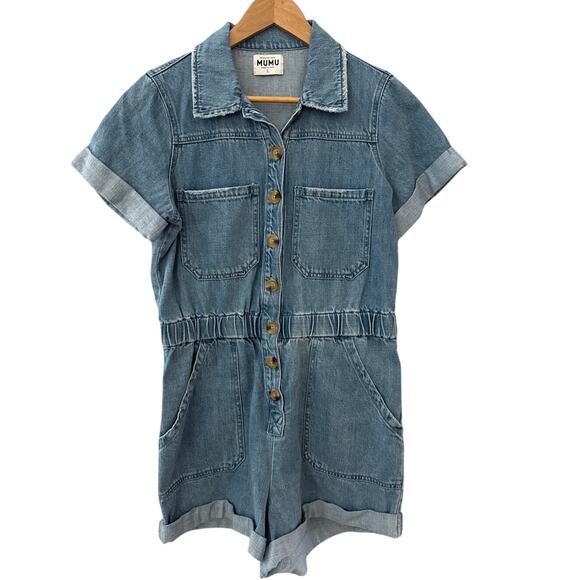 Show Me Your MuMu Cannon Romper in‎ Ocean Spray Size Large - Picture 6 of 14